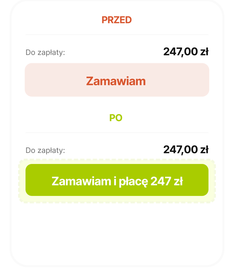 CTA z kwotą zamówienia