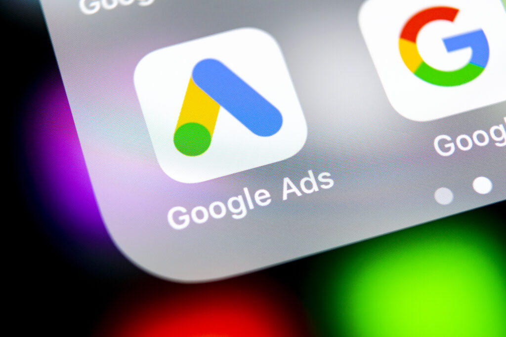 ikona na telefonie google ads do kampanii reklamowych