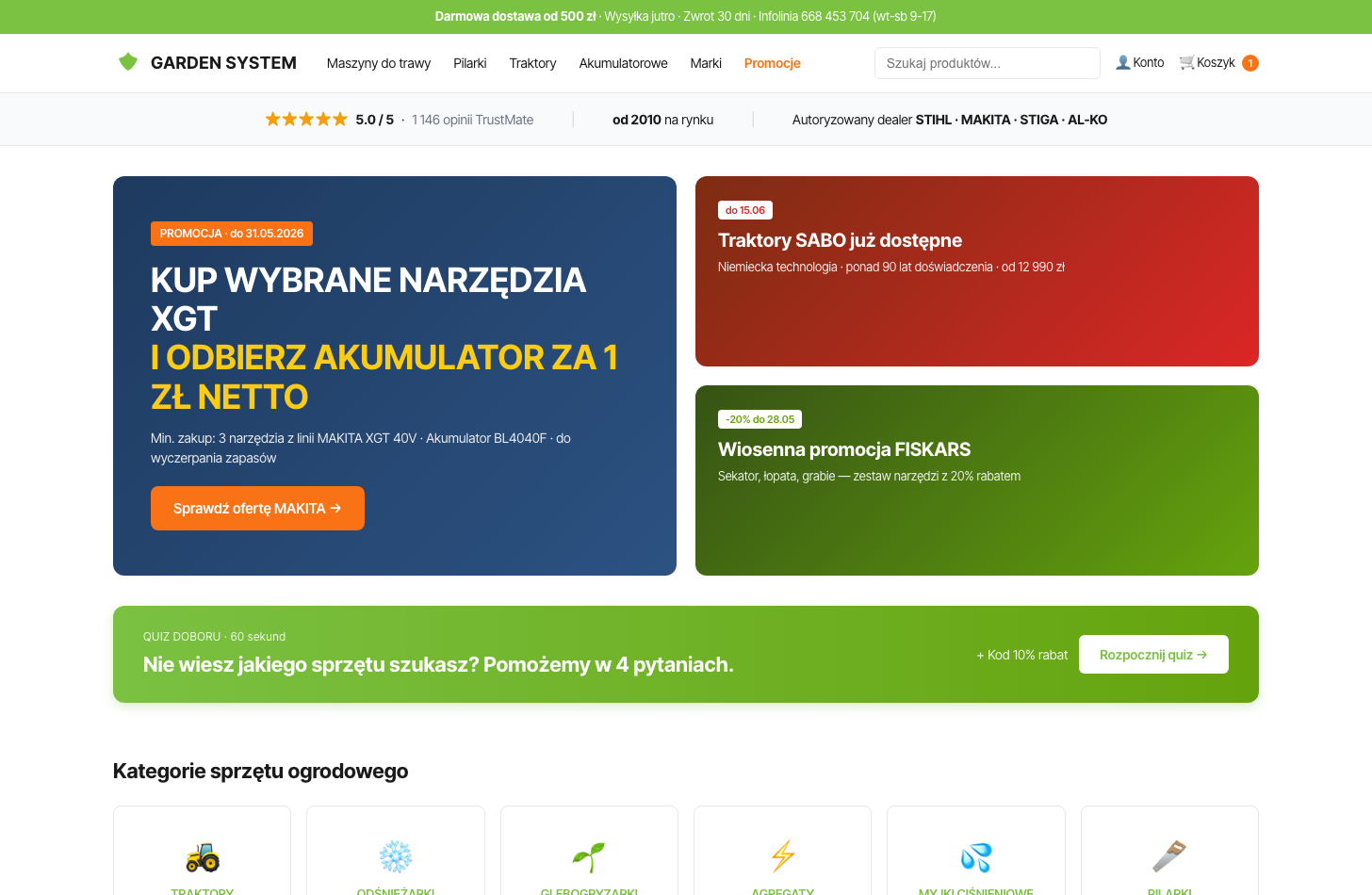 garden-system.pl strona główna — redesign