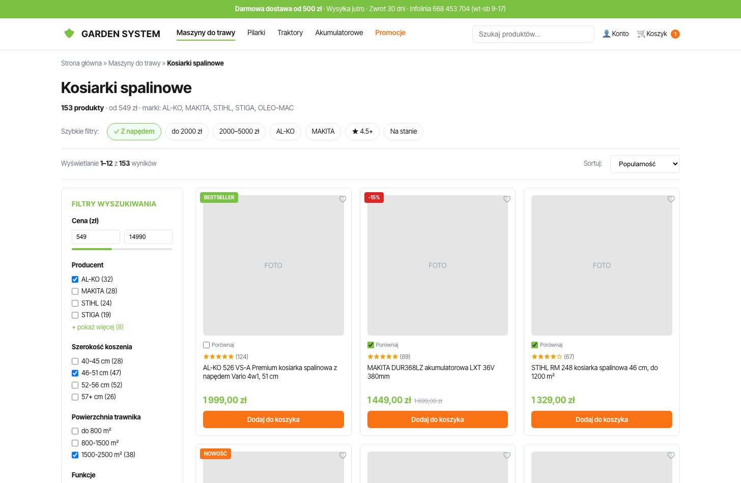 garden-system.pl listing — redesign